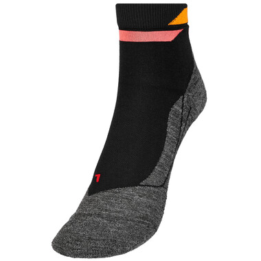 Socken FALKE RU4 SHORT PACE Damen Schwarz/Grau 0